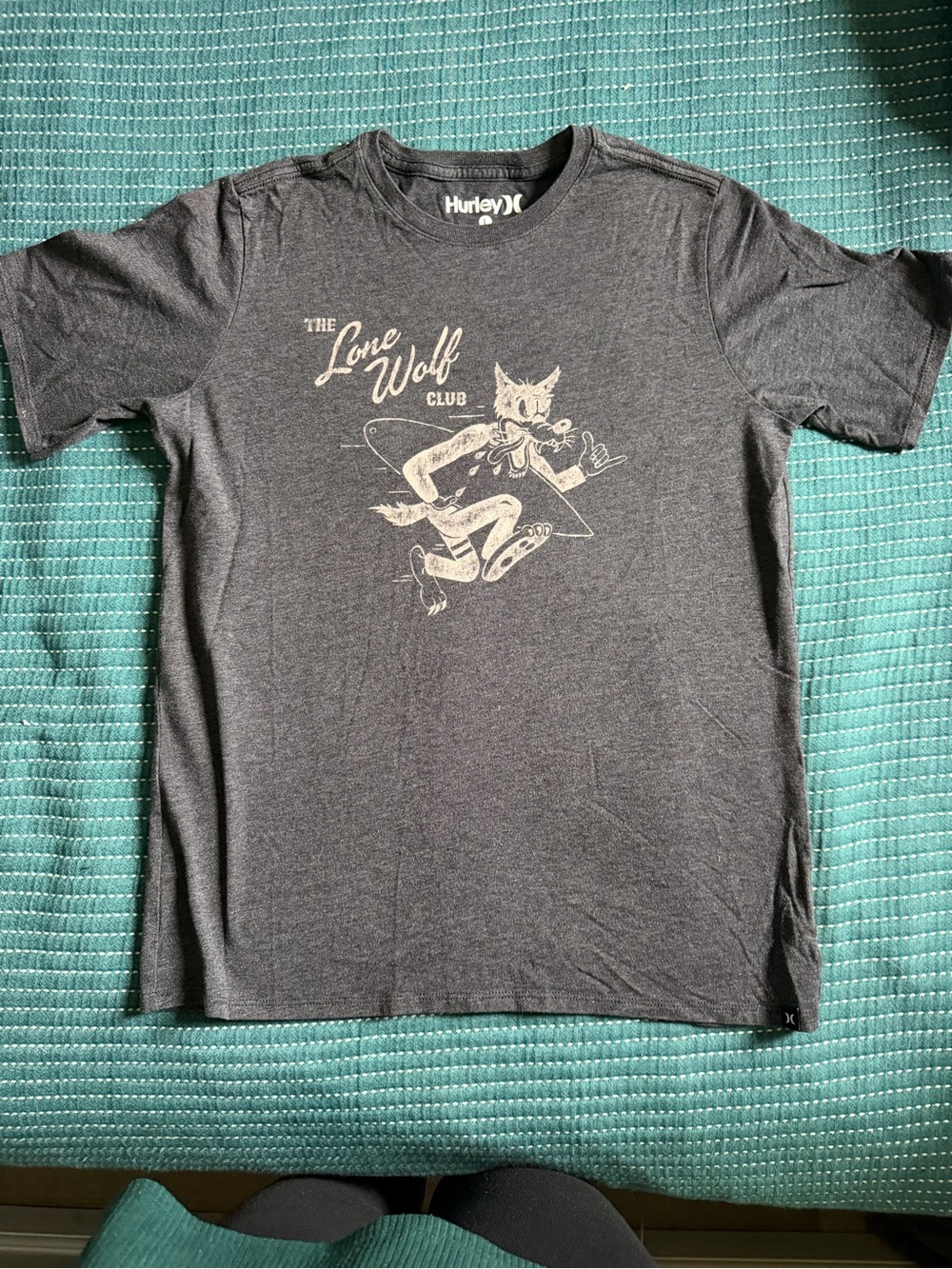 Hurley Kids The Lone Wolf Club Graphic T-Shirt - Charcoal